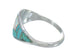 Authentic Sterling Silver Southwest Opal And Turquoise Inlay Ring Size 6-1/4 RX61787